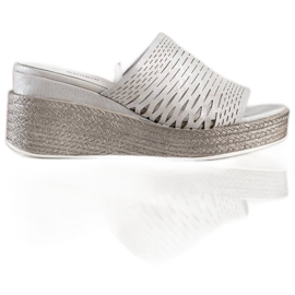 Goodin Openwork Wedge Tofflor grå