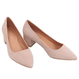 Pumps lågklackat beige 3837 Naken