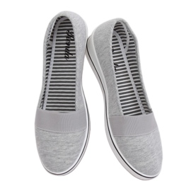 Grå ballerina på kilar S81B001 Grå