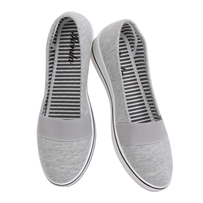 Grå ballerina på kilar S81B001 Grå