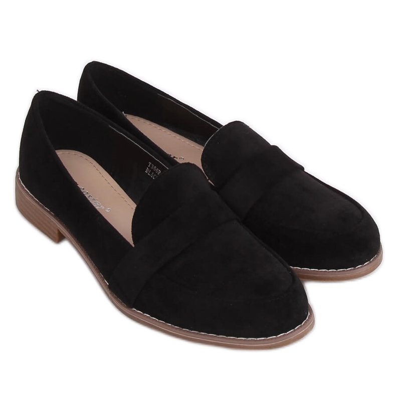 Svarta damloafers T366P Svart