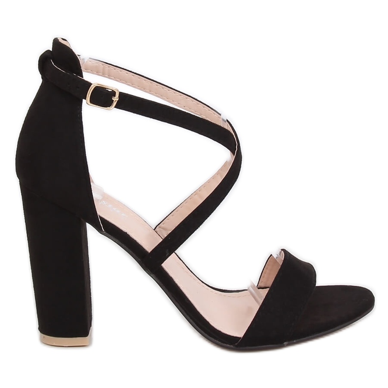 Svarta sandaler på stolpen GG-88P Svart