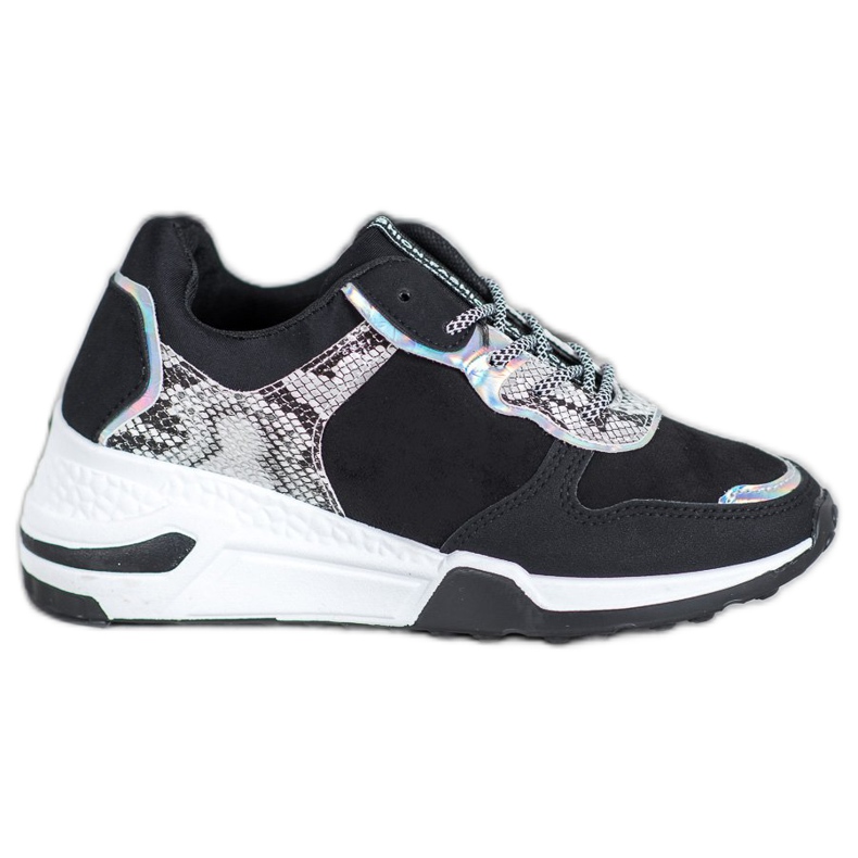 SHELOVET Snake Print Sneakers svart