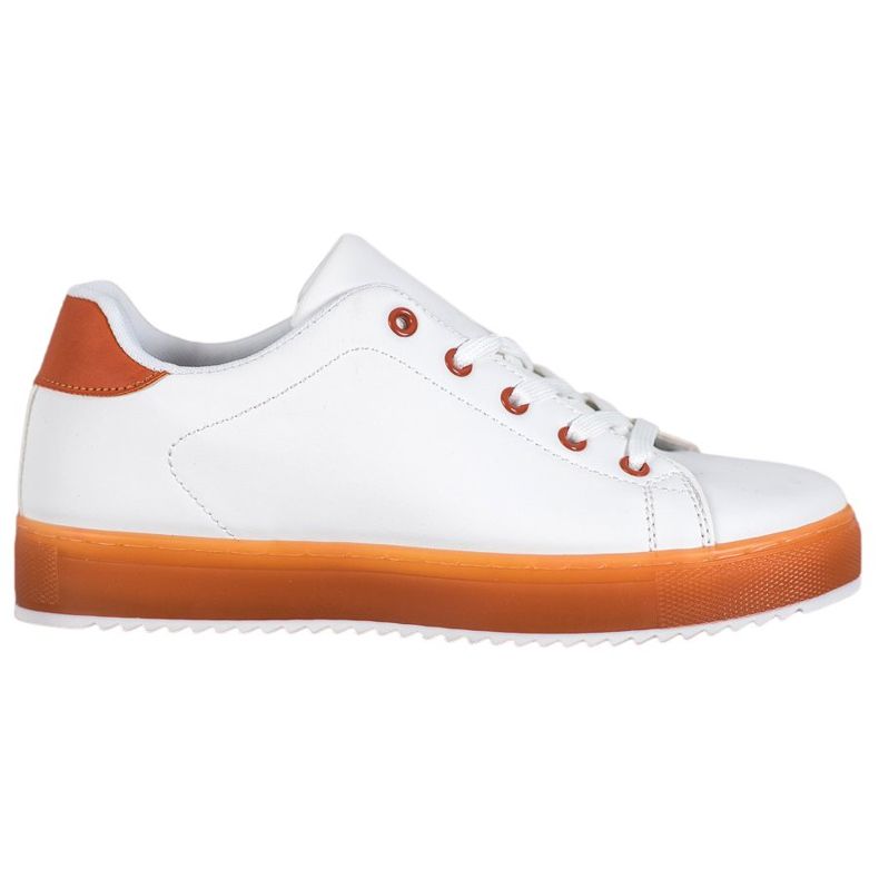 SHELOVET Skor med färgstark sula vit