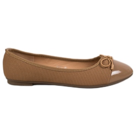 Fama Pinstripe ballerina brun
