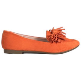 Nio Nio Loafers med fransar orange