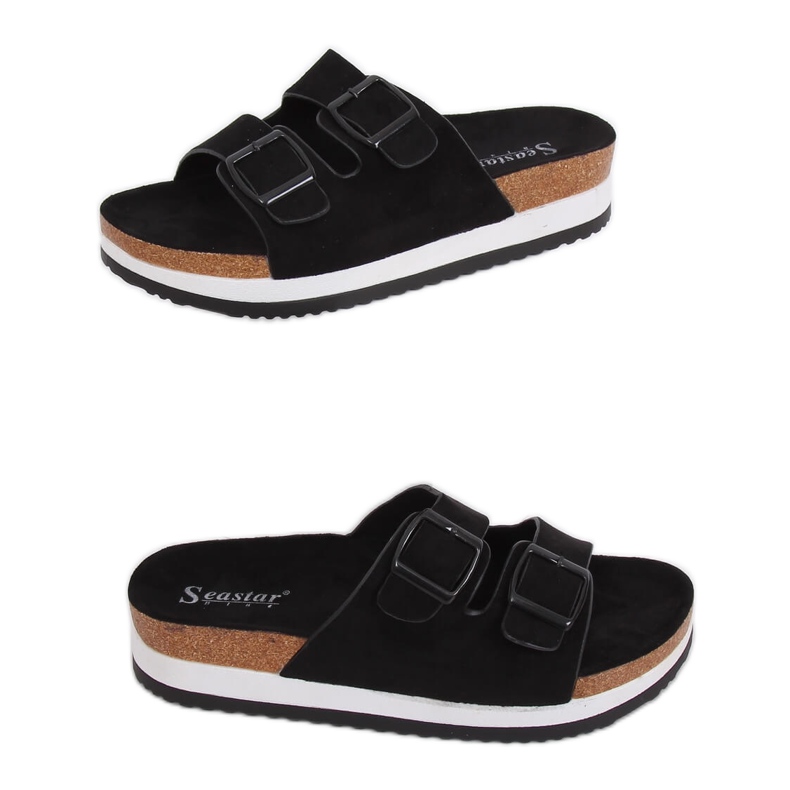 Svarta scholki tofflor SS115P Svart