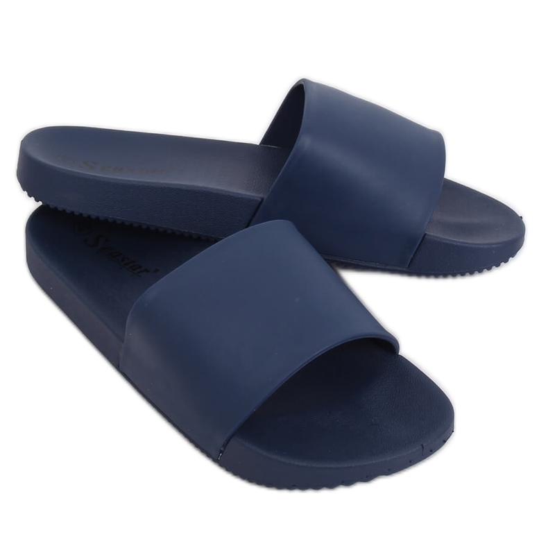 Marinblå tofflor för kvinnor CK78P Blå