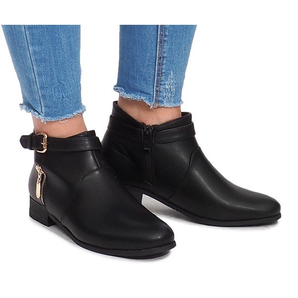 Stövlar med dragkedjor 288-89 Svart