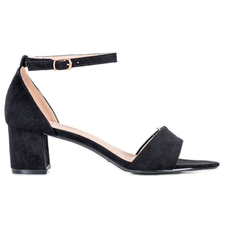 Seastar Bekväma högklackade sandaler svart