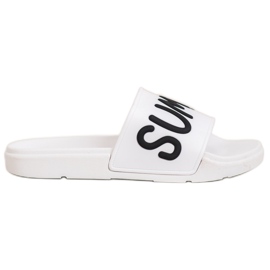 SHELOVET Gummi tofflor vit