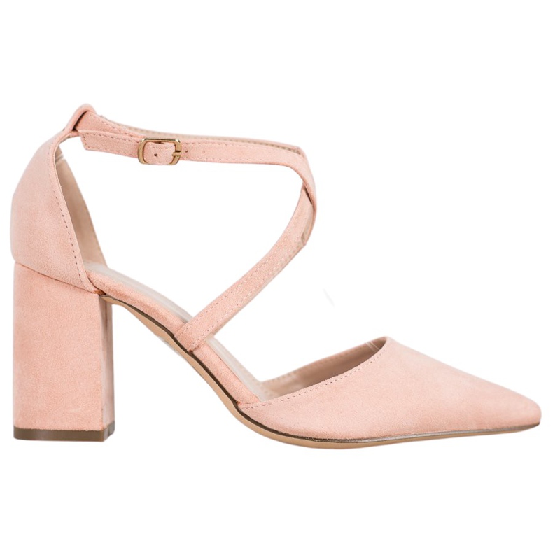 Diamantique Pumpar På En Pelare mångfärgad rosa