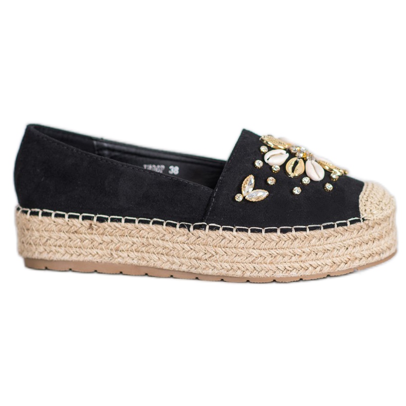 Seastar Espadrilles med prydnader svart