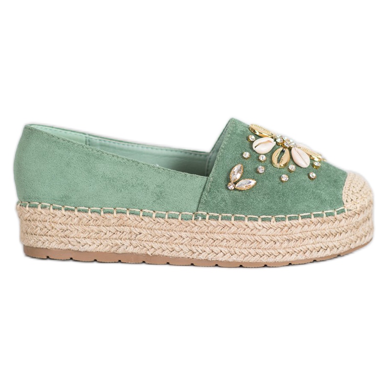 Seastar Espadrilles med prydnader grön