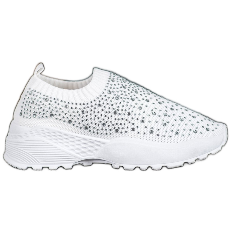 Diamantique Sportskor med kristaller vit