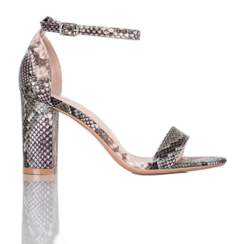 Seastar Sexiga sandals med ormtryck mångfärgad