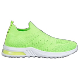 Diamantique Gröna slip-on skor