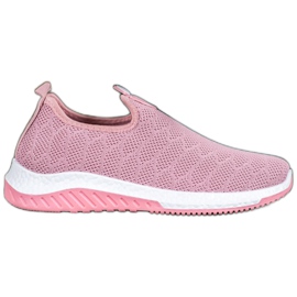 Diamantique Slip-on sportskor rosa