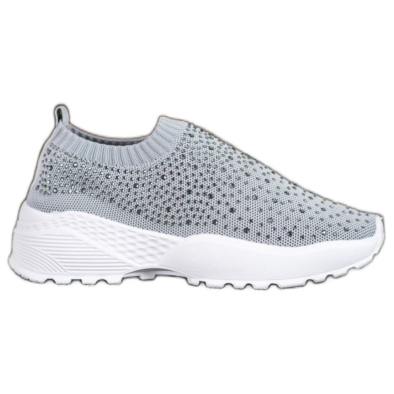 Diamantique Sportskor med kristaller grå