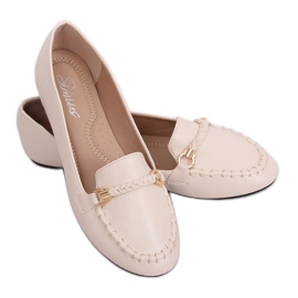 Kvinnors loafers beige A8636 Beige brun