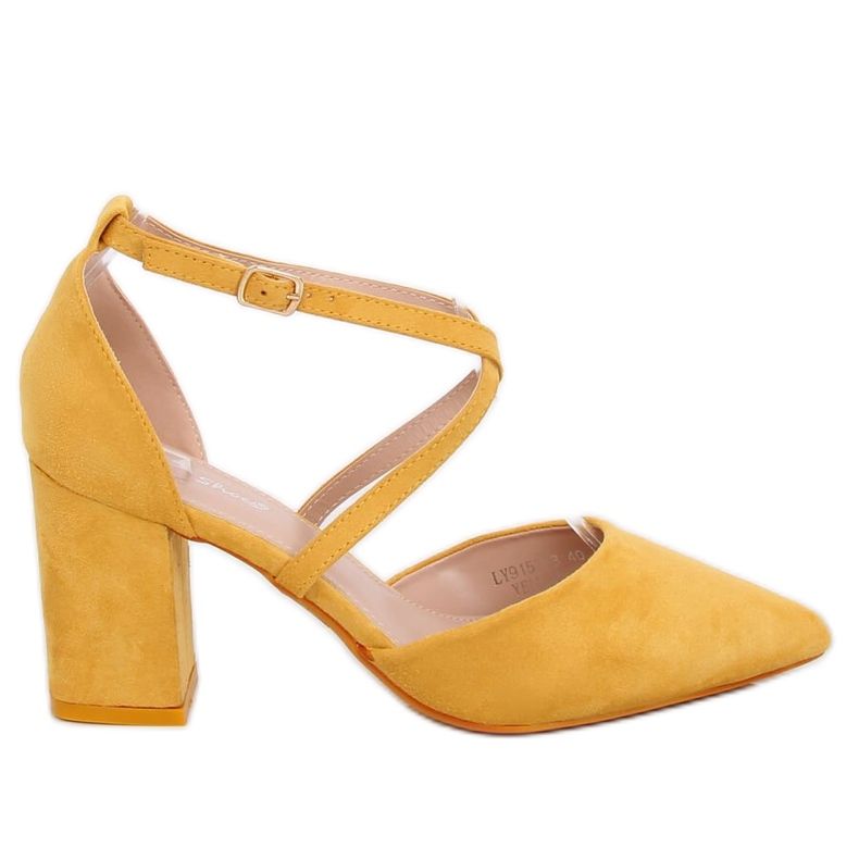 Pumpar med höga klackar skär honung LY9153-5 Gul