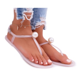 LU BOO Sandaler för kvinnor Sandaler Flip-flops Meliski med Pearl Pink Contiro rosa
