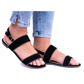 Lu Boo Svart sandaler för kvinnor Jets Noeli