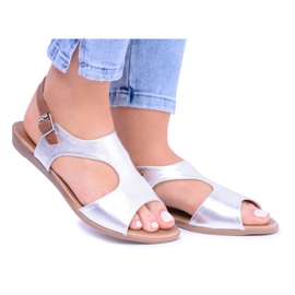 Lätta Kongito silver sandaler grå