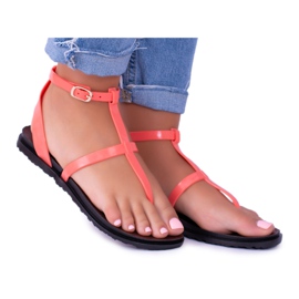 Lu Boo Sandaler Romerska kvinnor Lento Neon Pink rosa