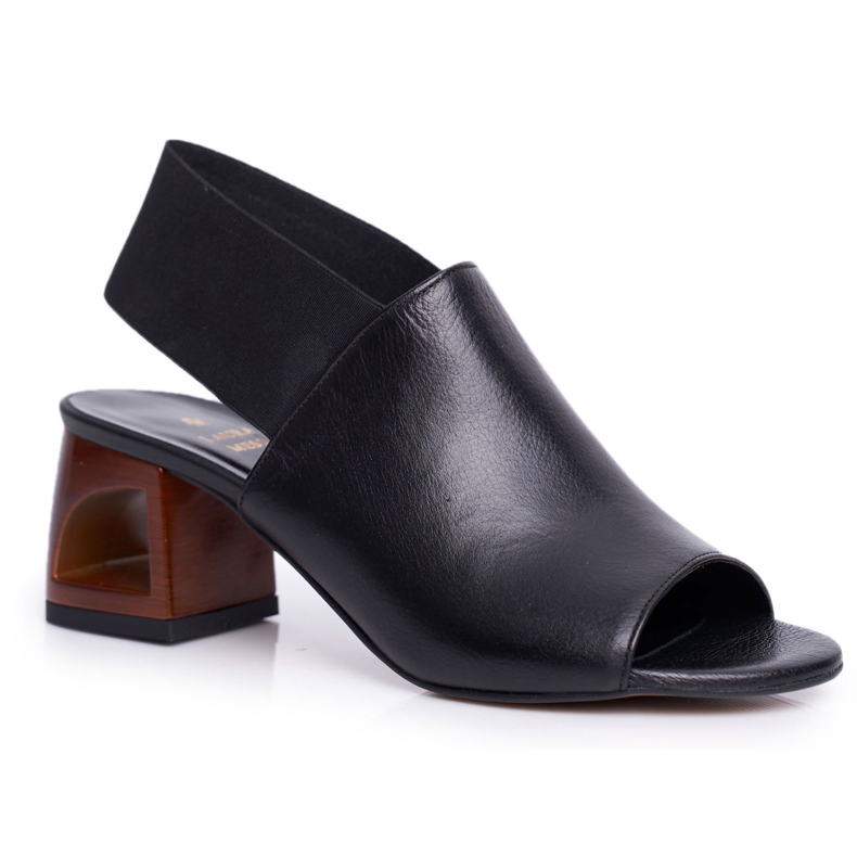 Sandaler på en bar Laura Messi 1919 Läder Svart Grehno