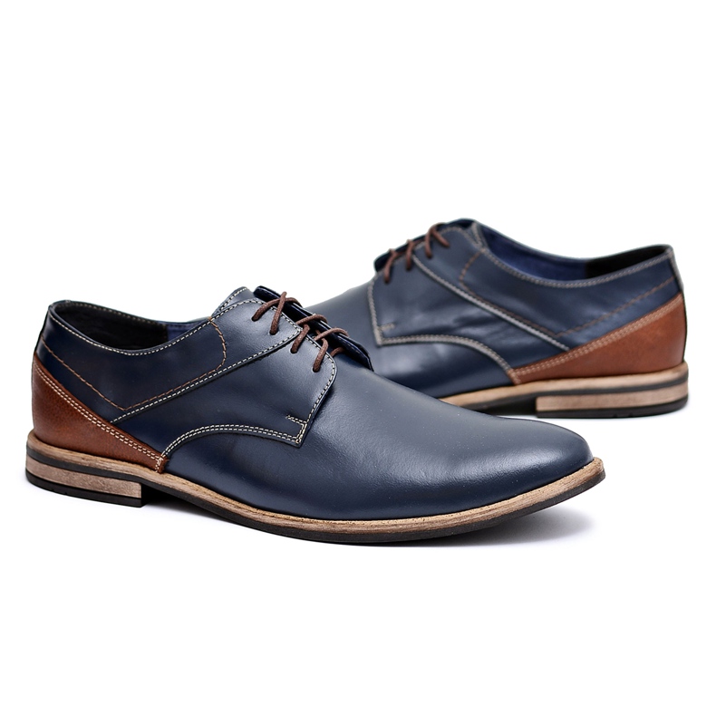 Bednarek Polish Shoes Herr Brogues Bednarek Elegant Läder Marinblått Marcelo
