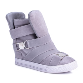 Lu Boo -sneakers för kvinnor med elastiska band Grå pumps