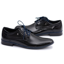 KOMODO Svarta läder eleganta skor från Massimiliano