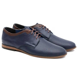 Gejms Openwork Herrskor Läderskor Ettore Granat svart