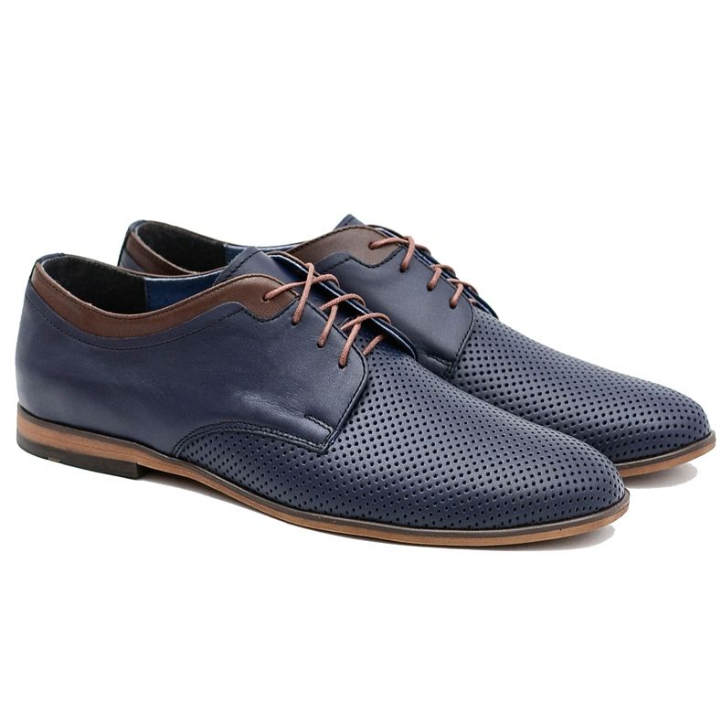 Gejms Openwork Herrskor Läderskor Ettore Granat svart