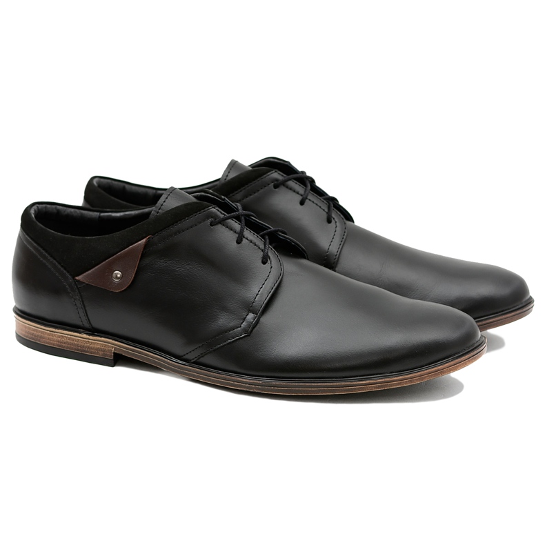 Gejms Herrskor i svart Luca -läder