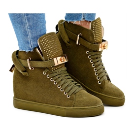 Dam Sneakers Lu Boo Mocka Gyllene Hänglås Olive Elani grön