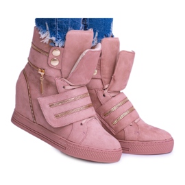 Dam Sneakers Lu Boo On Wedge Pink Fluff rosa