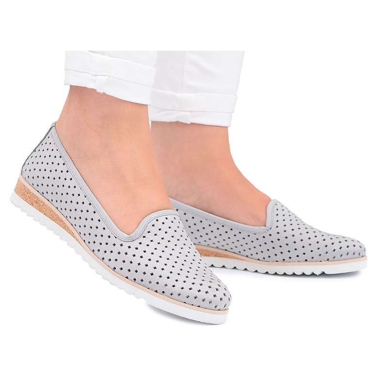 Stagórs Lädergrå polsk Ballerina Lordsy Gabi