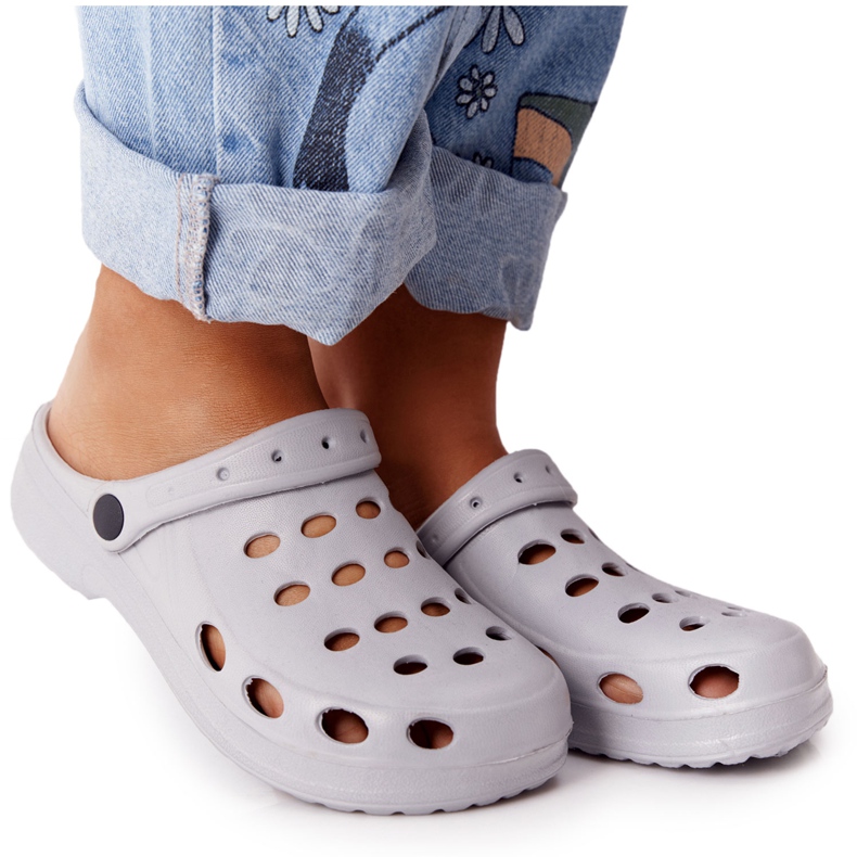 Flameshoes Grå Eva Tofflor med skum för kvinnor