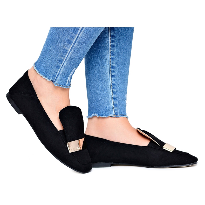 Dam Loafers Guldmärke Svart Lordsy Lu Boo Harlem