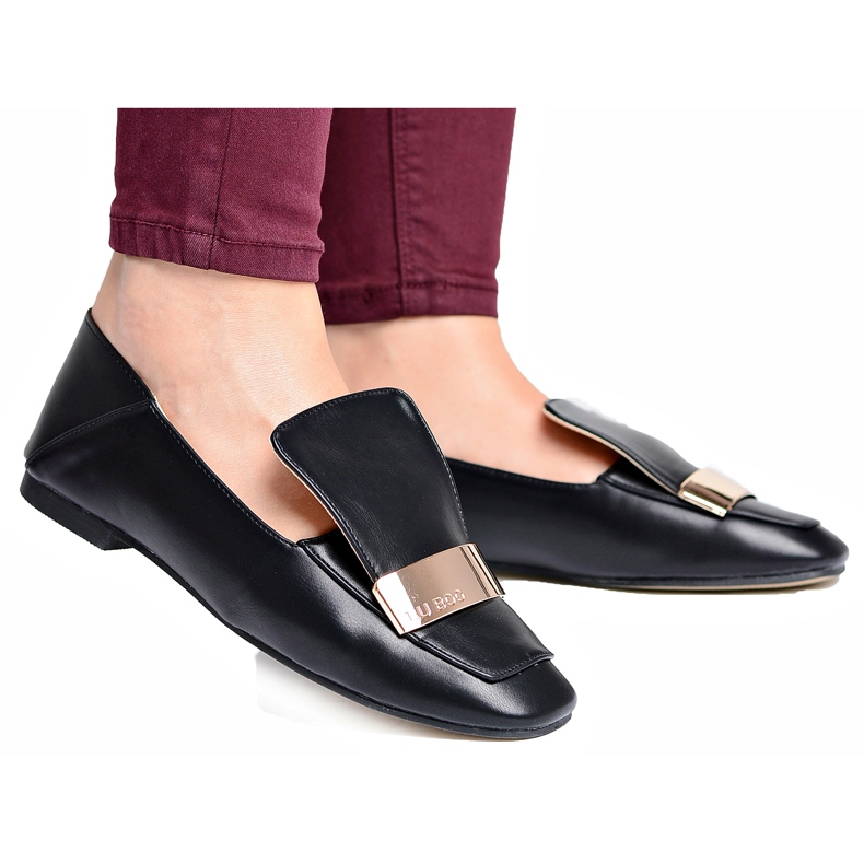 Dam Loafers Lu Boo Black Grain With a tallrik Harlem svart