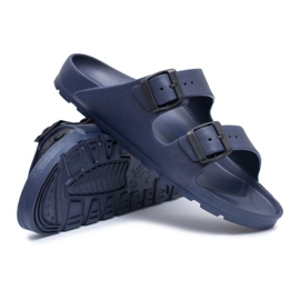 Flameshoes Marinblå trädgårdsljus tofflor för män