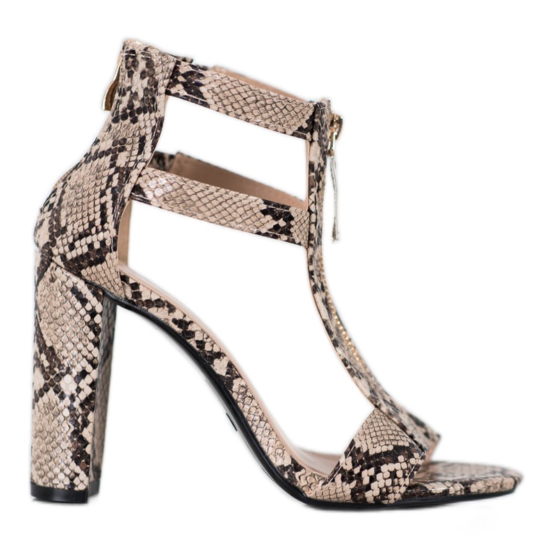 Seastar Sandaler med dragkedja beige mångfärgad