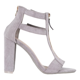 Seastar Sandaler med dragkedja grå