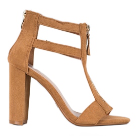 Seastar Sandaler med dragkedja beige