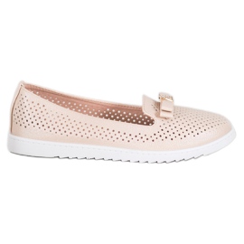 Weide Openwork Lords med prydnad beige