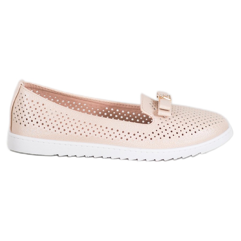 Weide Openwork Lords med prydnad beige