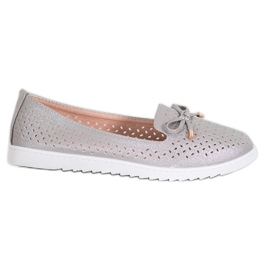Weide Openwork loafers med glitter grå