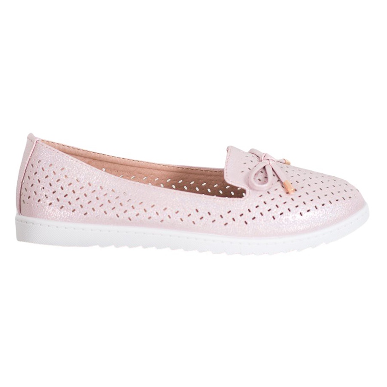 Weide Openwork loafers med glitter rosa